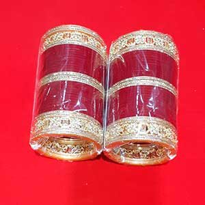 Shahi Bridal Chura Beautiful Punjabi red Bridal chooda for Women & Girls-Chura1