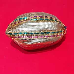 Golden Decorated Coconut Shagun Nariyal(Coconut2)