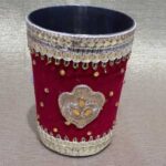 Shagan Marron Glass with Golden Work for Punjabi Wedding- Glass3