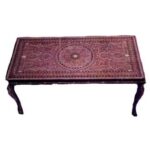 Rectangle Table with Rickly Work Fitted with 4 carved legs