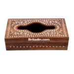 Tissue Holder Box Wooden Inlay