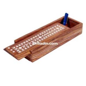 Pen and Pencil Tray Holder Wooden Inlay