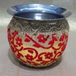 Decorated Red Velevt with golden work Gadvi Lota for Wedding Ceremony - Gadvi6